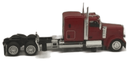 HO Logistics red tandem tractor with sleeper, HO scale